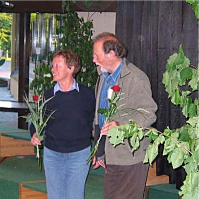 Der Autor der beiden Stück, Jörg Ehni, mit seiner Frau