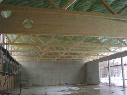 Dachkonstruktion Aula und Speisesaal